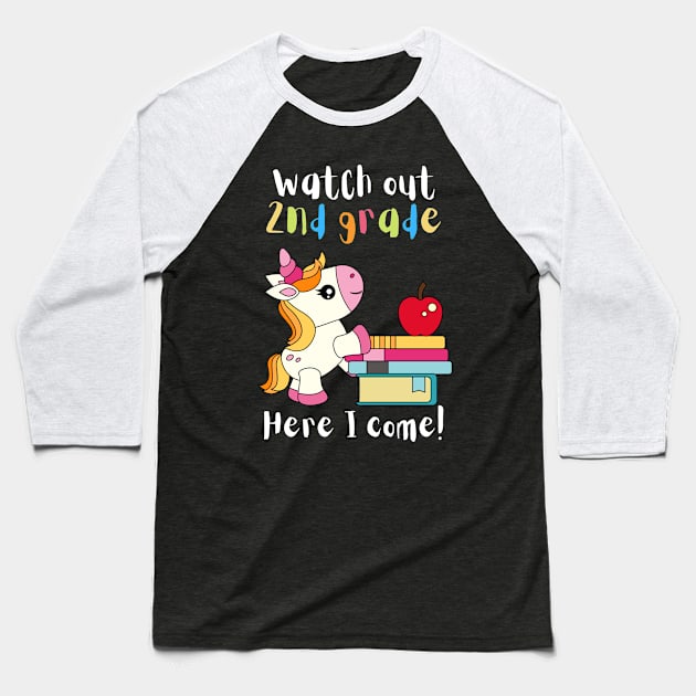 Watch Out Second Grade Unicorn Baseball T-Shirt by teewyld